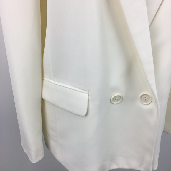 Express White Double Breasted Blazer Jacket - Picture 6 of 9